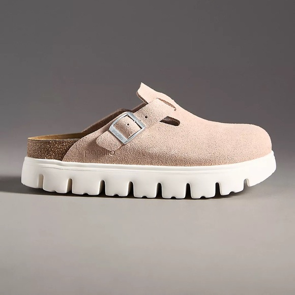 Birkenstock Boston Chunky Clogs in Light Rose - Picture 1 of 10